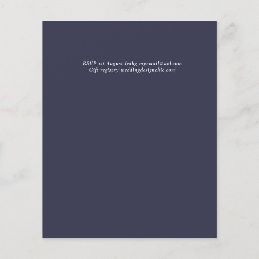 BUDGET Tropical Pampas Grass Navy Berry Wedding (Rückseite)