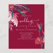 BUDGET Tropical Pampas Grass Navy Berry Wedding (Vorderseite)
