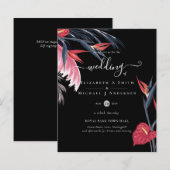 BUDGET Tropical Pampas Grass Navy Berry Wedding (Vorne/Hinten)