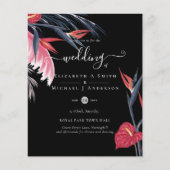BUDGET Tropical Pampas Grass Navy Berry Wedding (Vorderseite)