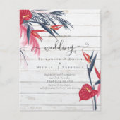 BUDGET Tropical Pampas Grass Navy Berry Wedding (Vorderseite)