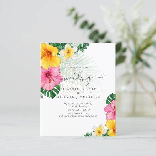 BUDGET Tropical Paradise Beach Wedding Florals (Stehend Vorderseite)