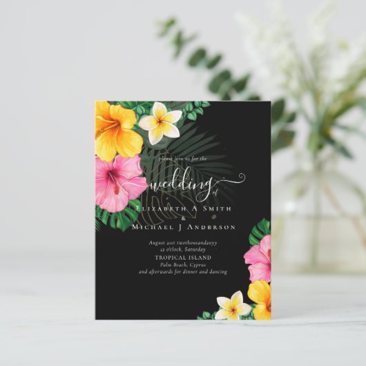 BUDGET Tropical Paradise Beach Wedding Florals (Stehend Vorderseite)