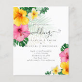 BUDGET Tropical Paradise Beach Wedding Florals Flyer (Vorne)