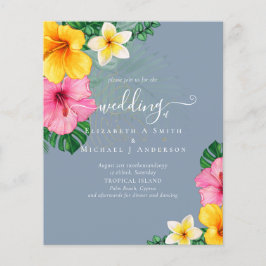 BUDGET Tropical Paradise Beach Wedding Florals Flyer