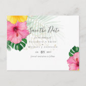BUDGET Tropical Paradise Beach Wedding Florals Postkarte (Vorderseite)