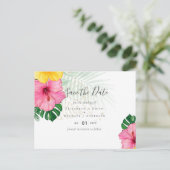 BUDGET Tropical Paradise Beach Wedding Florals Postkarte (Stehend Vorderseite)