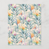 Budget Tropical Pool Party Geburtstag Einladung Flyer (Hinten)