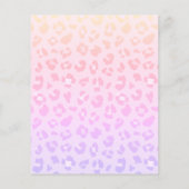 BUDGET Tropical Rainbow Leopard Baby Shower Einlad (Rückseite)