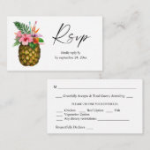 Budget Tropisch Hawaiianische Ananas 2SM UAWG Mitteilungskarte (Vorne/Hinten)