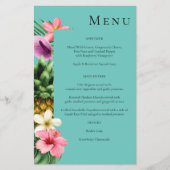 Budget Tropisch Hawaiianisches Blumenmenü - Aquama Flyer (Vorne)