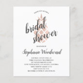 Budget Tropische Ananas Brautdusche Einladung (Vorderseite)