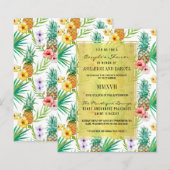 Budget Tropische Ananas Hibiskus Dusche (Vorne/Hinten)