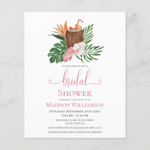 Budget Tropische Blumen   Cocktail Brautparty