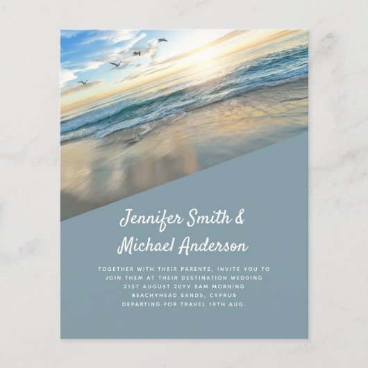 BUDGET Tropischer Strand Hochzeit im Ausland Foto (Vorderseite)