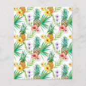 Budget Tropisches Ananas- und Hibiskus-Brautparty (Rückseite)