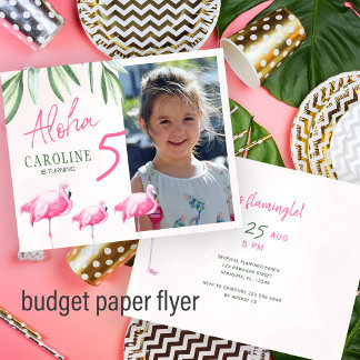 Budget Tropisches FOTO Kindergeburtstag Party einl Flyer