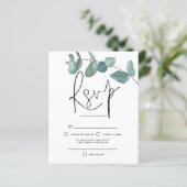 Budget Turquoise Eucalyptus Elegante Script-UAWG (Stehend Vorderseite)