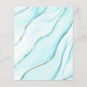 Budget Turquoise Gold Agate Hochzeit Einladung (Rückseite)