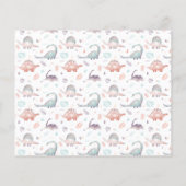 Budget Turquoise & Gold Girl Dinosaurier Geburtsta (Rückseite)