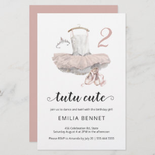 Budget Tutu Minimalistisch Ballerina 2. Geburtstag