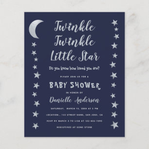 Budget Twinkle Little Star Baby-Shower-Einladung