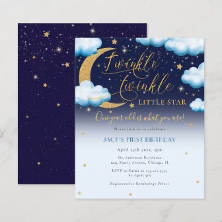Budget Twinkle Little Star Blue Boy Erster Geburts