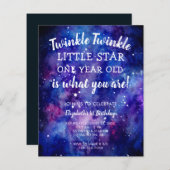 Budget Twinkle Twinkle Little Star 1. Geburtstag (Vorne/Hinten)