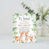 Budget Twins Forest Woodland Floral Baby Dusche (Stehend Vorderseite)