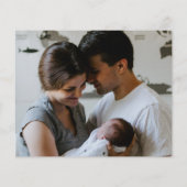 Budget Two Foto Hello World Birth Ankündigung (Rückseite)