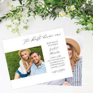 Budget Two Hearts Calligraphy Wedding Flyer