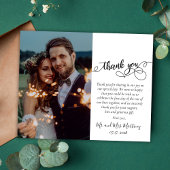 Budget Typografie 3 Foto Hochzeit Dankeschön Karte