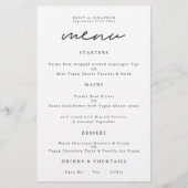 Budget Typografie Jegliches Skriptmenü für Hochzei (Vorderseite)