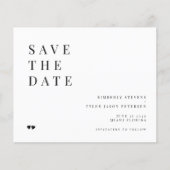 Budget Typografie moderne Hochzeit speichern das D (Vorderseite)