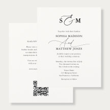 Budget-Typografie-Monogramm-Hochzeits-QR-Code
