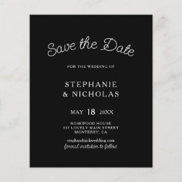 Budget Typografy Classic Save the Date Flyer