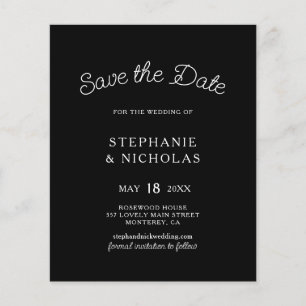Budget Typografy Classic Save the Date Flyer
