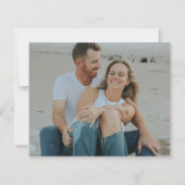 Budget Typografy Foto Wedding Save the Date (Rückseite)