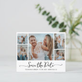 Budget Typografy Foto Wedding Save the Date (Stehend Vorderseite)