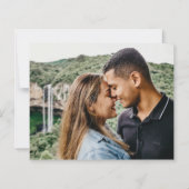 Budget Typografy Foto Wedding Save the Date (Rückseite)