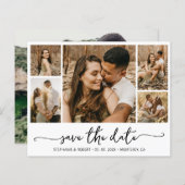 Budget Typografy Foto Wedding Save the Date (Vorne/Hinten)