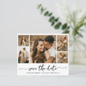 Budget Typografy Foto Wedding Save the Date (Stehend Vorderseite)
