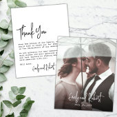 Budget Typografy Wedding Danke Foto Card