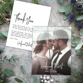 Budget Typografy Wedding Danke Foto Card
