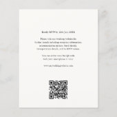 Budget Typography Monogram Wedding QR Code Flyer (Hinten)
