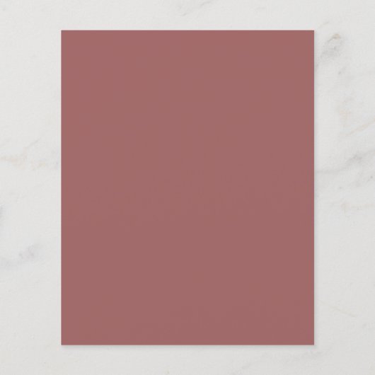 Budget UAWG Cinnamon Rose Wedding Response Card (Rückseite)