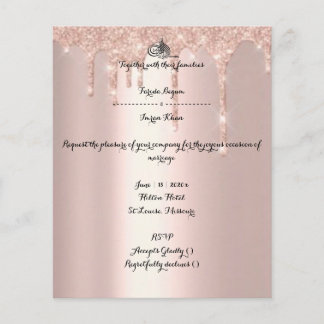 Budget UAWG muslim Hochzeit Flyer Rose Gold Flyer