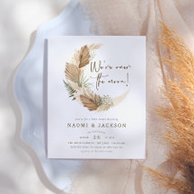 Budget über dem Mond Pampas Paare Babydusche