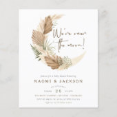 Budget über dem Mond Pampas Paare Babydusche (Vorderseite)