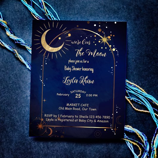 Budget Über den Mond Sternennacht Baby Duwer invi